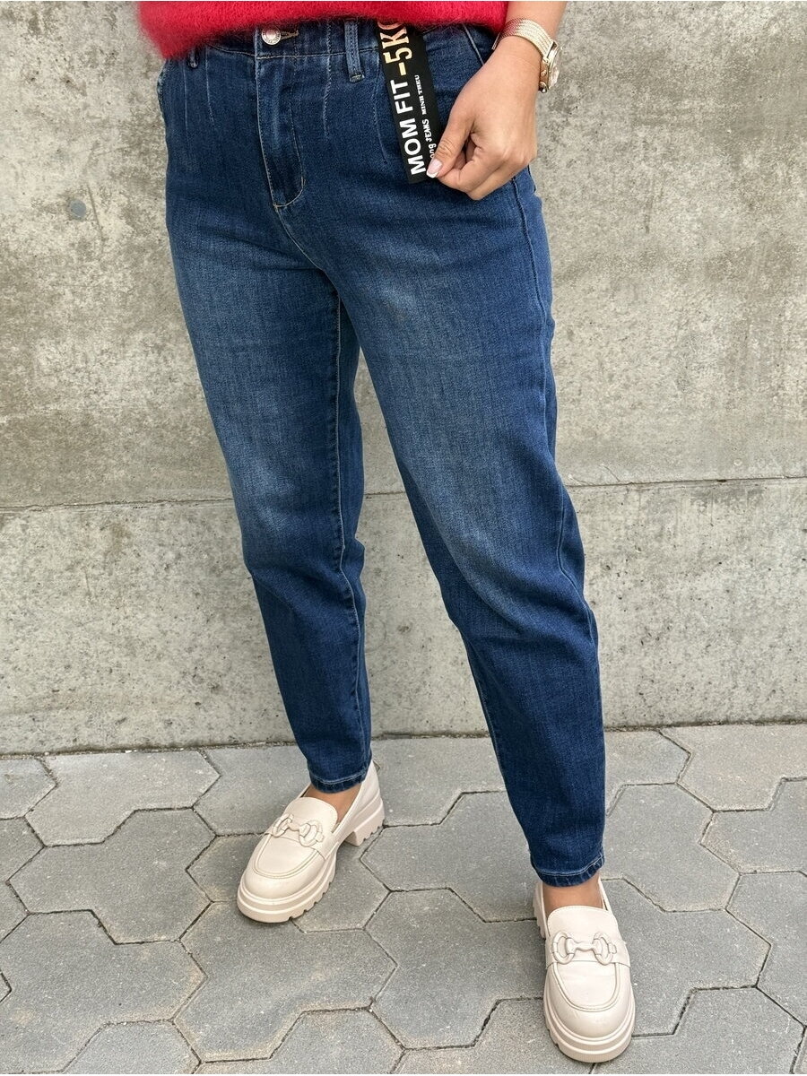 Mom Fit Dzinsai -5kg 617 mėlyni 2